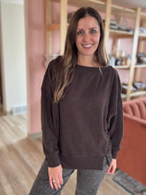 Load image into Gallery viewer, no sunday scaries espresso oversized pullover