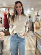 Load image into Gallery viewer, oatmeal waffle henley