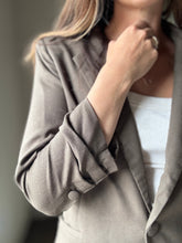 Load image into Gallery viewer, olive brown ruched blazer