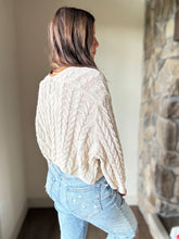 Load image into Gallery viewer, stone lightweight cable cardigan