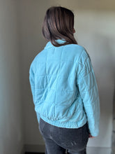 Load image into Gallery viewer, turquoise soft quilted jacket