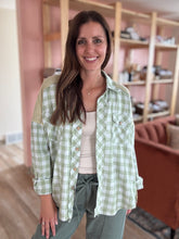 Load image into Gallery viewer, seaside gingham button down