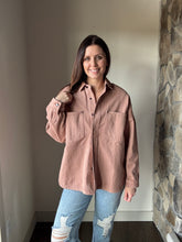 Load image into Gallery viewer, mauve denim jacket