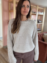 Load image into Gallery viewer, drew two-tone beige sweater