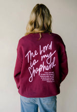 Load image into Gallery viewer, the Lord is my shepherd maroon pullover