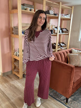 Load image into Gallery viewer, vintage wine ribbed pants