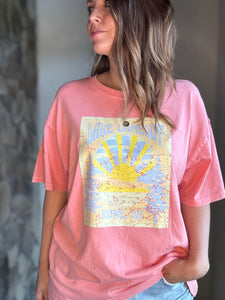 lake camelot dusty rose oversized tee