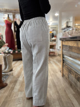 Load image into Gallery viewer, white+grey stripe relaxed pants