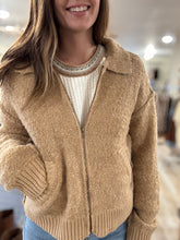 Load image into Gallery viewer, honey zip sweater cardigan