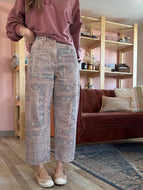 vintage tile barrel pants