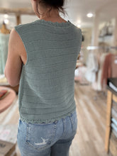 Load image into Gallery viewer, sage button knit vest