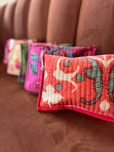 velvet textured zip pouch | 6 prints