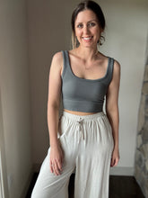 Load image into Gallery viewer, charcoal chevron seamless bralette tank