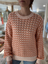 Load image into Gallery viewer, coral textured chevron sweater