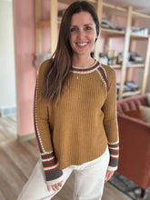 Load image into Gallery viewer, retro fall crochet raglan