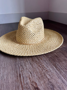 natural basket weave sun hat