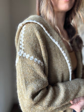 Load image into Gallery viewer, golden brown stitch detail hooded cardigan