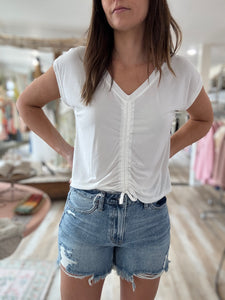 high rise boyfriend distressed shorts | S-XL