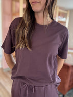 maeve plum cotton oversized tee