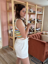 Load image into Gallery viewer, white lilah cotton shorts