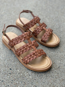 blowfish cognac braided sandals