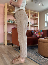 Load image into Gallery viewer, camel stripe barrel pants