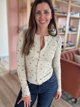 Load image into Gallery viewer, iris meadow snap henley