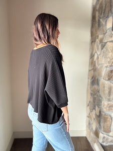 black off the grid ribbed top