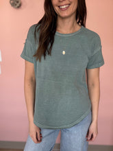 Load image into Gallery viewer, sage mineral wash tee