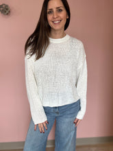 Load image into Gallery viewer, white long sleeve lightweight knit top