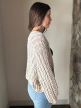 Load image into Gallery viewer, stone lightweight cable cardigan