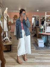 Load image into Gallery viewer, mineral washed knit denim jacket