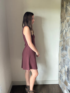 merlot fit + flare sweater knit dress