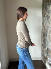 Load image into Gallery viewer, olive soft ribbed long sleeve top