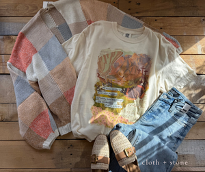 multi check cardigan