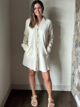 Load image into Gallery viewer, ecru gauze button down tunic