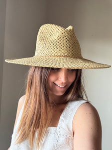 natural basket weave sun hat