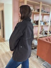 Load image into Gallery viewer, espresso evening chore oversized jacket