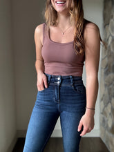 Load image into Gallery viewer, dusty rose chevron seamless bralette tank