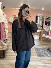 Load image into Gallery viewer, espresso evening chore oversized jacket
