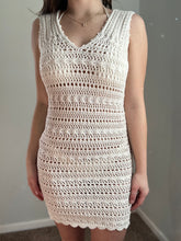 Load image into Gallery viewer, ivory jaz open knit mini dress