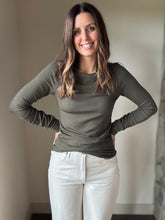 Load image into Gallery viewer, eucalyptus soft ribbed long sleeve top
