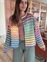 Load image into Gallery viewer, prism stripe button cardi
