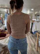 Load image into Gallery viewer, dark taupe ribbed tank