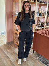 Load image into Gallery viewer, onyx mineral washed barrel pants | S-3XL