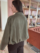 Load image into Gallery viewer, bubble combat suede jacket