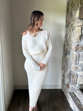 Load image into Gallery viewer, gabi natural ribbed midi sweater dress