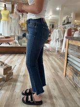 Load image into Gallery viewer, judy blue dark cropped kick flare jeans