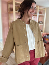 Load image into Gallery viewer, camel cotton denim chore jacket