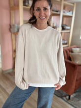 Load image into Gallery viewer, oatmeal layered pullover